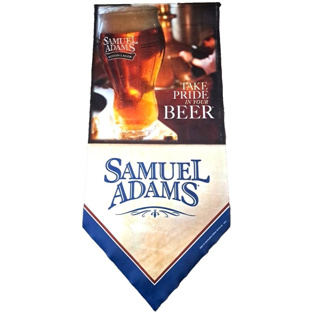 Sam Adams Boston Lager Banner Sign 2008 Indoor Outdoor Beer Display 43x19